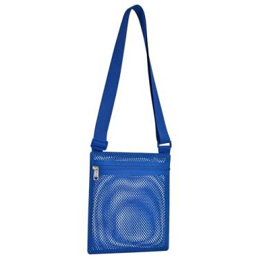 Imagem de USPECLARE Bolsa transversal de malha semi-transparente resistente, Azul