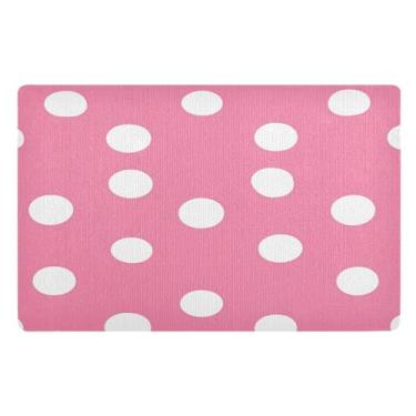 Imagem de STAYTOP Lindo tapete de porta de bolinhas para entrada externa 81 x 50 cm, tapete de boas-vindas ao ar livre/interno, tapetes de banho fofos, capacho frontal antiderrapante para entrada, pátio, áreas