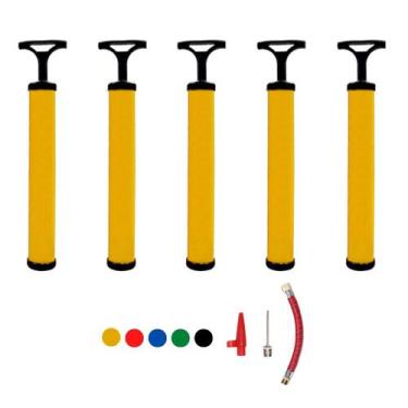 Imagem de Kit 5 Bombas De Encher Bola Futebol Basquete Vôlei Manual - Troya Tool