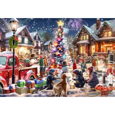 Imagem de Vermont Christmas Company Quebra-cabeça Frosty Face-Off de 100 peças - Peças grandes interligadas perfeitas para crianças e adultos - 48 x 33 cm