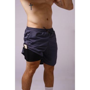 Imagem de Shorts Masculino Corrida Treino Academia Shorts Compressão-Masculino