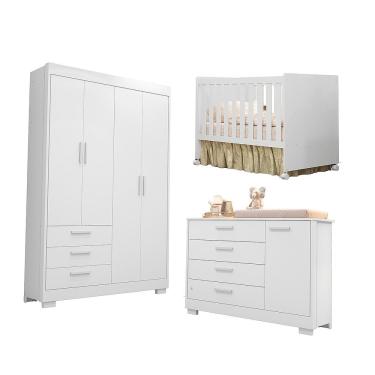 Imagem de Jogo De Quarto Para Bebe Zaki E Katatau Branco - Moveisaqui