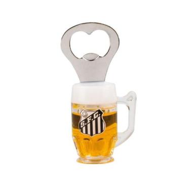 Imagem de Abridor Garrafas Formato Caneca Ímã Geladeira - Santos - Mileno