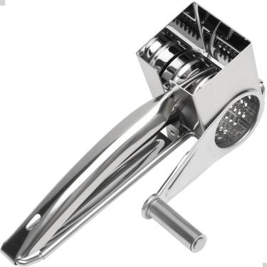 Imagem de Ralador Queijo Giratório Inox Manual Manivela Profissional