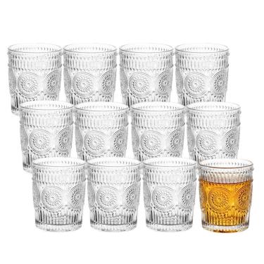 Imagem de Jogo 12 Copo De Whisky Vidro Baixo Para Drink Whiskey Uisque Transparente Zara 275ml Em Casa Tem
