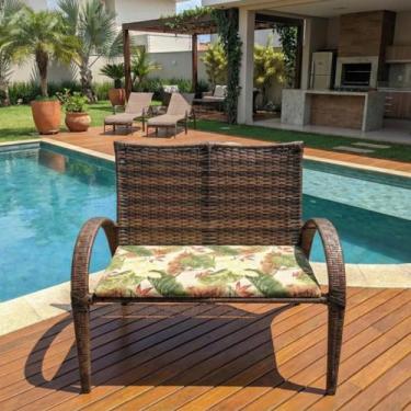 Imagem de Banco 2 lugares para Jardim e Varanda de Fibra Sintética Laura - Art &