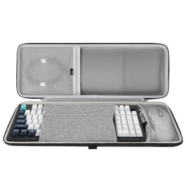Imagem de GEEKRIA Geekria 90%-96% Capa Para Teclado E Mouse, Bolsa De Transporte De Viagem Com Capa Rígida Para 100 Teclas, Capa Combinada Para Teclado Mecânico E Mouse De Computador, Compatível Com Asus Rog