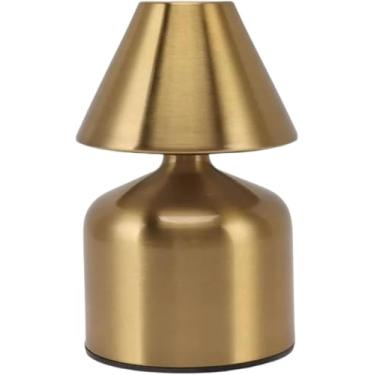 Imagem de Luminária de Mesa Mini com USB, Dourada, Touch Control, LED Recarregável