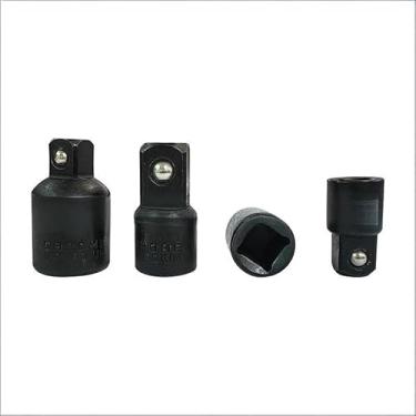 Imagem de Conjunto de adaptador de soquete de impacto de 4 peças, kit de conversão de chave de impacto de aço padrão de 1/10.2 cm, 3/20.3 cm, 1/5.1 cm kit de conversão de chave redutor de soquete, conjunto de