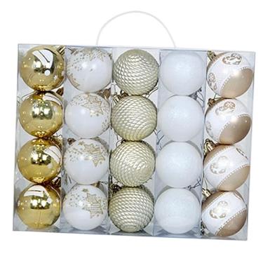 Imagem de Nishiyuenyi Conjunto de 40 Bolas de Natal, Enfeites Leves para Decoração Natalina, Ideais para Casa, Festas E para a árvore de Natal, Style C, Tamanho real
