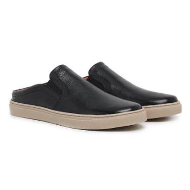 Imagem de Mule Slip On Lecas Masculino em Couro Legítimo com Palmilha Gel Anti-Impacto-Masculino