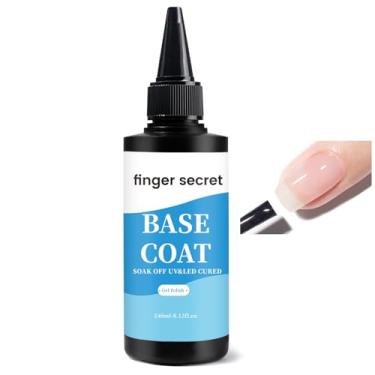 Imagem de finger secret Base Coat, 240 ml, esmalte de gel para unhas e manicure, faça você mesmo