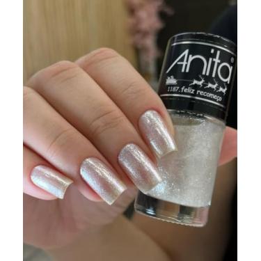 Imagem de Esmalte Anita Feliz Recomeço - Tonalidade Nude Sofisticada (Cor de Rica), Longa Duração 7 Dias, Aplicação Suave, 10ml