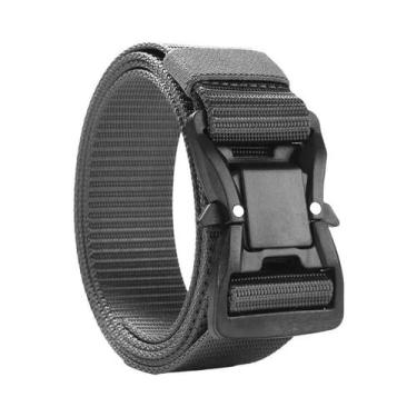 Imagem de Cinto Tático Masculino plus Size Em Lona 125-180cm Com Fivela Magnétic