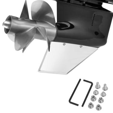 Imagem de Protetor Safe-Skeg, aço inoxidável Haoguo 316 com orifícios de drenagem, compatível com Mercruiser Interno/Externo - Drives Alpha 1 Segunda Geração, 1991 até o presente, evitando danos à barbatana de