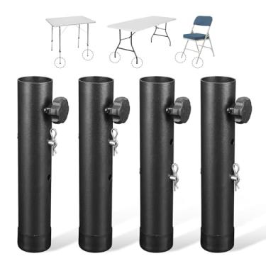 Imagem de Ntwoiee Elevadores de mesa dobráveis, extensores de perna de mesa dobráveis, elevadores ajustáveis de altura de níveis para bricolage e alívio de dor nas costas para escritório, jantar, mesa em pé