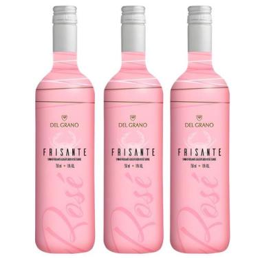 Imagem de Kit 3 Vinho Frisante Rose Suave Del Grano 750ml Serra Gaúcha