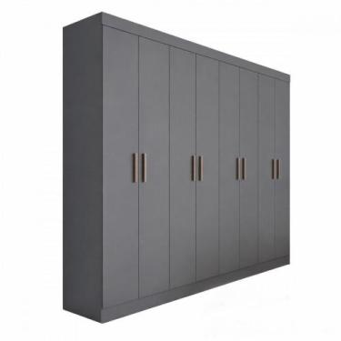Imagem de Guarda-Roupa Casal Maxel Paris 8 Portas MDP Ônix Fosco, Onix Fosco