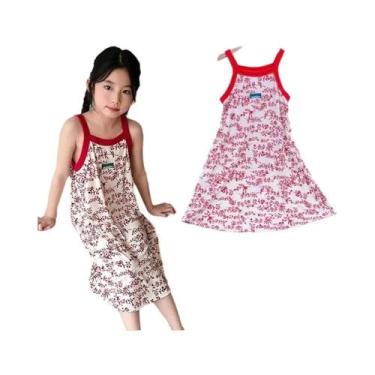 Imagem de Vestido De Pijama Infantil Com Estampa De Desenho Animado Para Meninas