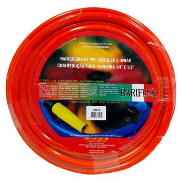 Imagem de 20 METROS Mangueira Com Esguicho Jardim 1/2 Flexível Laranja * 10670 -