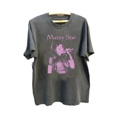Imagem de Camiseta Casual Unissex Vintage Y2K Com Estampa Da Banda Mazzy Star Do