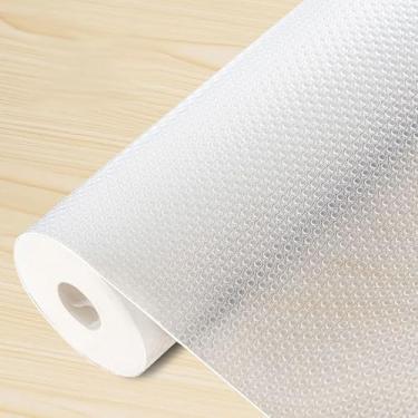 Imagem de Forro de prateleira armário de cozinha, forros de geladeira, tapetes de gaveta, forros de geladeira à prova d'água forro de armário de cozinha tapetes de gaveta de plástico para armário de despensa