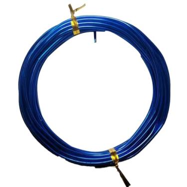 Imagem de Fio de alumínio para artesanato de 16,4 pés 1 mm - flexível, resistente a manchas e à prova de ferrugem para arranjos florais, fabricação de joias, miçangas e artesanato DIY (tamanho: 1 mm, cor: azul