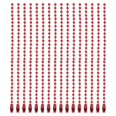 Imagem de Generic 20 peças corrente de contas de bola de 12 cm de 5 polegadas, corrente de bola de metal com conectores para pendurar ornamento, joias, colar, etiqueta de cachorro, chaveiro, decoração de Natal