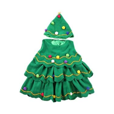 Imagem de Fantasia De Natal Para Meninas: Vestido, Chapéu E Acessórios Adoráveis