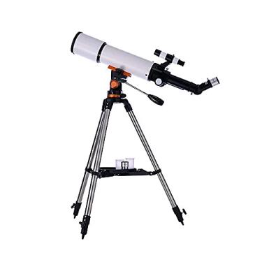 Imagem de pcagfaajmh Telescópio para adultos crianças iniciantes 80 mm abertura 500 mm telescópio refrator astronômico BAK4 prisma FMC telescópio para astronomia com adaptador de smartphone e tripé para