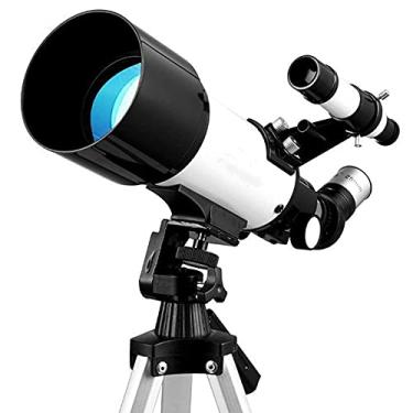 Imagem de Telescópios para iniciantes em astronomia, telescópio refletor para crianças, tripé de altura totalmente ajustável, presente para estudantes e crianças (com suporte de telefone)