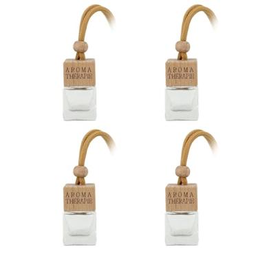 Imagem de Difusor de ar recarregável para carro, garrafa de vidro vazia com palitos de palheta para óleos essenciais, difusor de perfume de carro e decoração de pingente de aromaterapia para mulheres e homens