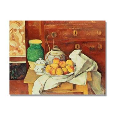 Imagem de Arte em tela vintage de frutas mortas, pintura clássica de cozinha country, decoração de parede de casa de fazenda quente para sala de jantar e cozinha. A53. 40 x 50 cm-15,8 x 19,7 pol. Somente tela