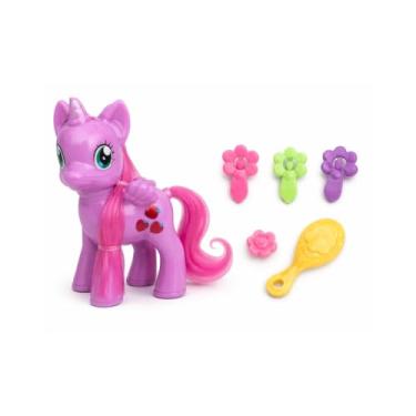 Imagem de Art Brink Uni Baby, Brinquedo Pônei com Acessórios, Roxo e Rosa, 4 Peças, para Crianças 3+ Anos