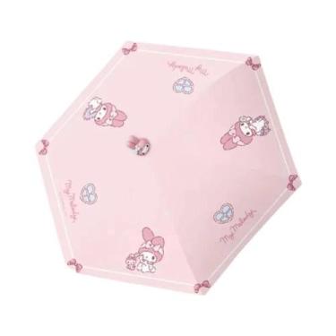 Imagem de Guarda-chuva De Sol Kawaii Sanrio My Melody Kuromi Com Proteção UV, Gu