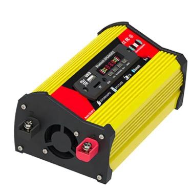 Imagem de Inversor de Energia Ondas Senoidais 300W Conversor 12V para 110V 220V com Porta USB Dupla Display LED e Alto-Falante BT Carro Estável Carregamento Multipropósito Proteção Inteligente Uso Amplamente em