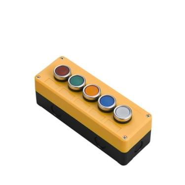 Imagem de Caixa de controle de botão com parada de emergência 1/2/3/4/5 caixa de botão caixa de botão industrial caixa de controle de botão à prova d'água (5 furos A)