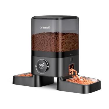 Imagem de Comedouro Automático Duas Tigelas 5L com Controle por App Wi-Fi para Cães e Gatos, Alimentador Programável Inteligente, Dispenser de Ração para Dois Pets, Modelo PF10DAE.