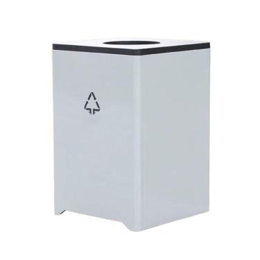 Imagem de Lata de lixo ao ar livre Lixeira externa de grande capacidade com trava metal 145L(Preto)