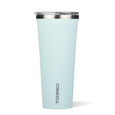 Imagem de Corkcicle Copo de viagem, garrafa de água isolada com tampa, à prova de derramamento para vinho, café, chá e cacau quente, azul brilhante, 473 ml