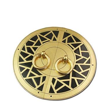 Imagem de BAZAC Puxador de gaveta, puxador de porta, acessórios para móveis, redondo de cobre puro para livraria, armário, portas e janelas, portas de armário - 11 cm