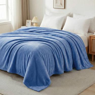 Imagem de Kit 2 Mantas Cobertor Casal Microfibra Super Macio Com Conforto Térmico Premium Casa Dona