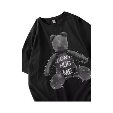 Imagem de Camisetas Femininas De Algodão Oversized Com Estampa De Cachorro Dober