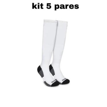 Imagem de kit 5 Pares De Meiões de Futebol Hoahi Cano Longo - Treino e Jogo  Alt