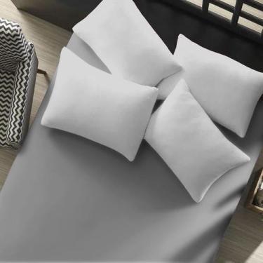 Imagem de Lençol em Malha Solteiro com elástico Doce Vida - Portallar, CINZA