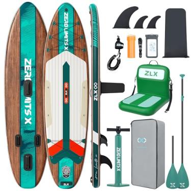 Imagem de ZLX Prancha De Stand Up Paddle Inflável Com Assento, Design Exclusivo Barbatana Balanceada, Deck Antiderrapante Extra Largo 10'6", Kit Durável, Para Adultos, Crianças, Todos Os Níveis Habilidade, As