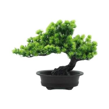 Imagem de Árvore Bonsai Artificial Para Interiores, Planta Falsa Verde Para Deco