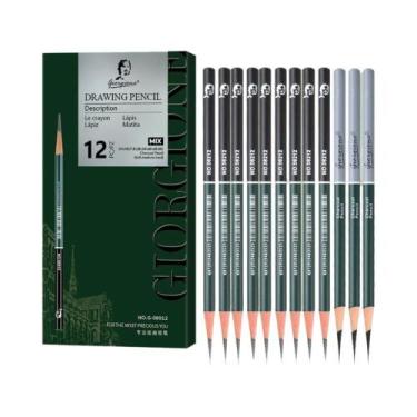 Imagem de Conjunto De Lápis De Desenho Profissional Com 10/12/19 Peças, Material