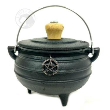 Imagem de Caldeirão de Bruxa com Tampa - Nº 2 - 750ml - Ferro Fundido - no-brand