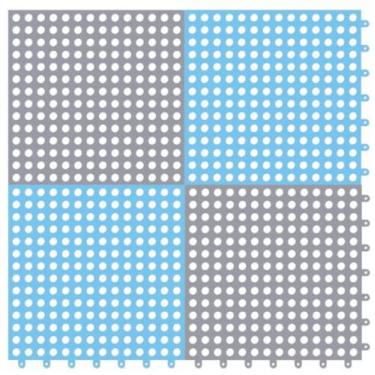 Imagem de 16 Tapete Flexível Antiderrapante 30x30 Box Banheiro - TRIBELLO, AZUL 